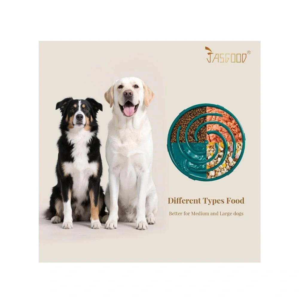 New. Blue Slow Feeder Dog Bowl for Medium and Large Dogs. Teal. Dark Green.